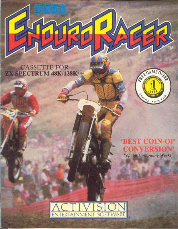 Enduro Racer box art for Commodore 64